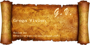 Grega Vivien névjegykártya